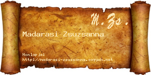 Madarasi Zsuzsanna névjegykártya